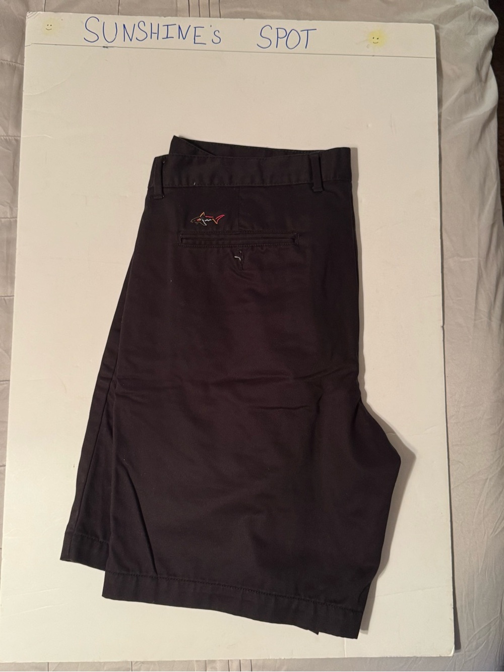 Greg Norman Collection Black Flat-Front Shorts